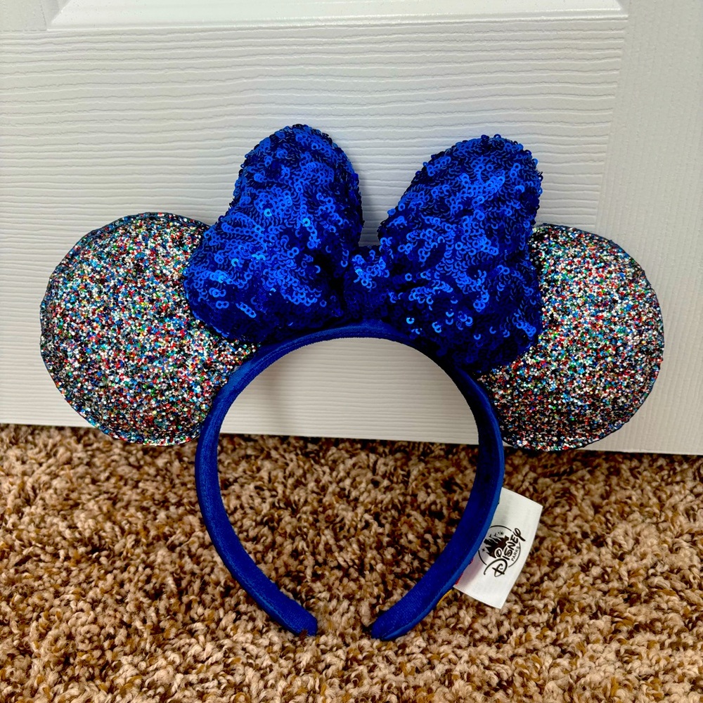 Disney parks blue and sparkly ears